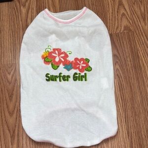 Surfer Girl Floral Dog Shirt
